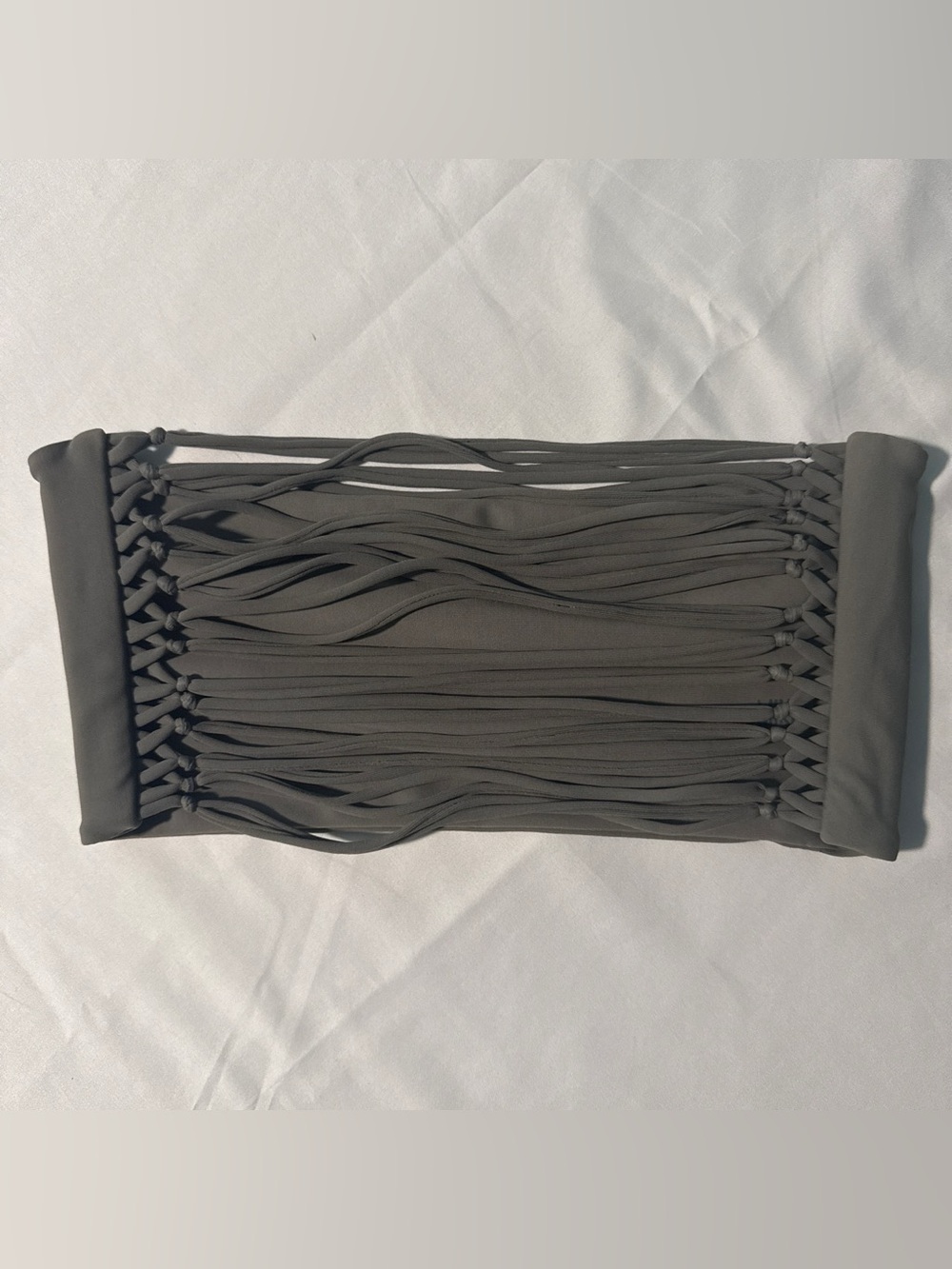 Mikoh Charcoal Strapless Bandeau Bikini Top with Removable Straps - Picture 2 of 3